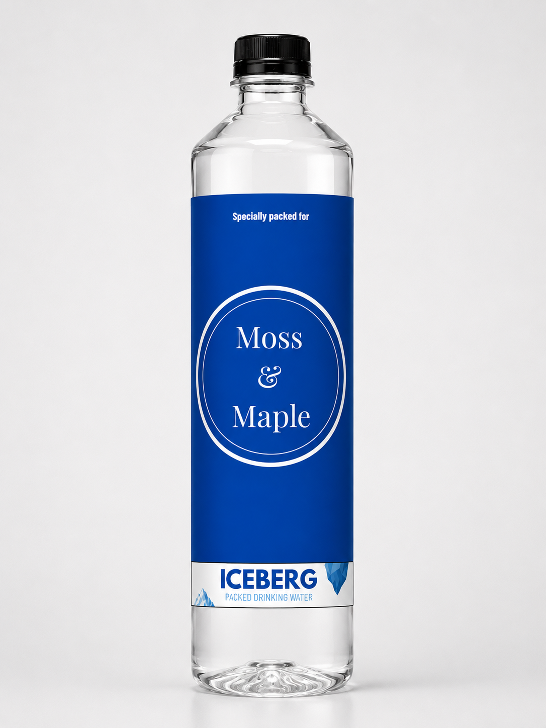 Corporate branded ICEBERG bottle mockup
